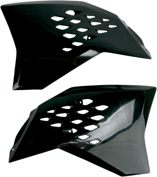 UFO Radiator Shrouds - Black - KTM KT04016-001