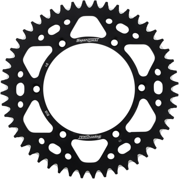 SUPERSPROX Rear Sprocket - Black - Kawasaki - 48-Tooth RAL-808-48-BLK