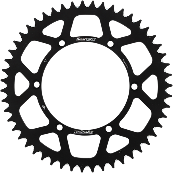 SUPERSPROX Rear Sprocket - Black - Kawasaki - 51-Tooth RAL-460-51-BLK