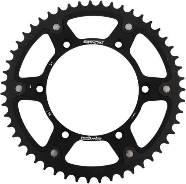 SUPERSPROX Stealth Rear Sprocket - 51-Tooth - Black - Yamaha RST-245-51-BLK