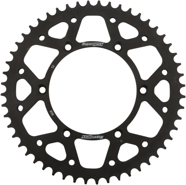 SUPERSPROX Steel Rear Sprocket - 52-Tooth RFE-808-52-BLK