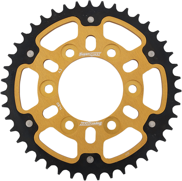 SUPERSPROX Stealth Rear Sprocket - 43-Tooth - Gold - Kawasaki RST-1489-43-GLD