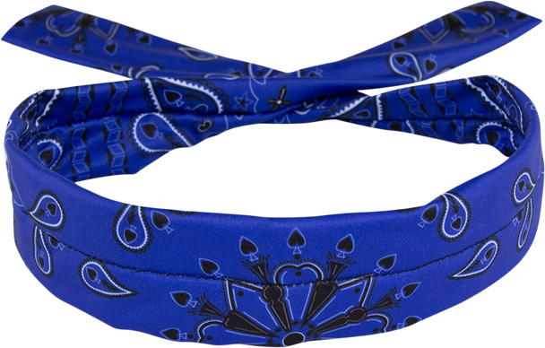 ZAN HEADGEAR Polyester Cooldanna‚Â® - Blue Paisley DP111