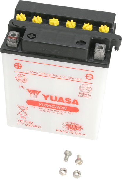 YUASA Battery - YB14-B2 YUAM224B2IND