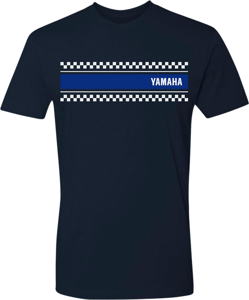 YAMAHA APPAREL Yamaha Checkered Raceway T-Shirt - Navy - XL NP21S-M1789-XL