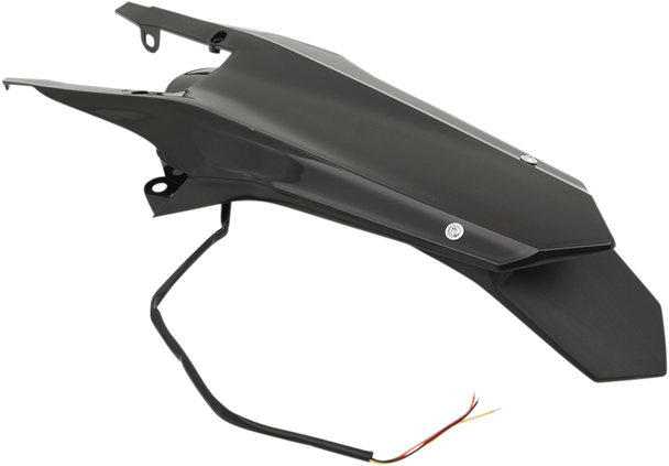 UFO Enduro Rear Fender - with Light - Black HU03362001