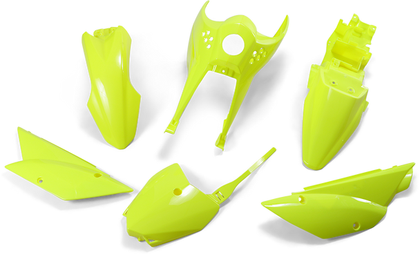 UFO Replacement Body Kit - Fluorescent Yellow - KLX110 KA37003-DFLU