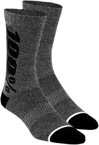100% Rythym Merino Performance Socks - Heather Charcoal - Small/Medium 20051-00004