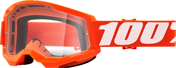 100% Strata 2 Goggles - Orange - Clear 50027-00005