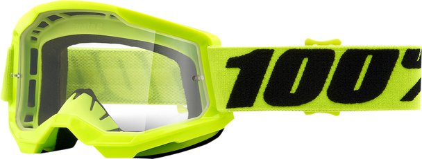 100% Youth Strata 2 Goggles - Yellow - Clear 50031-00003