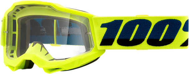 100% Youth Accuri 2 Goggles - Fluo Yellow - Clear 50024-00001