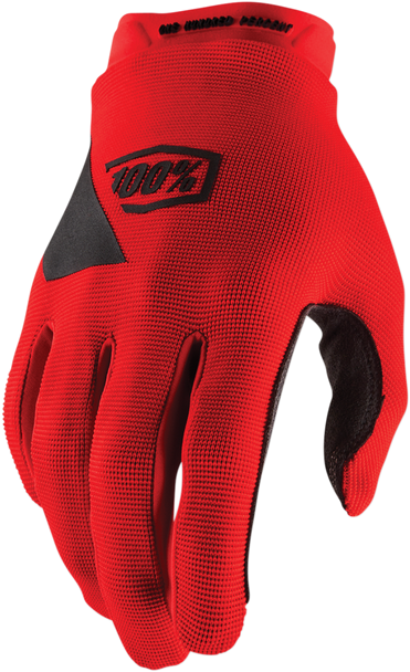 100% Ridecamp Glove - Red - Medium 10011-00021