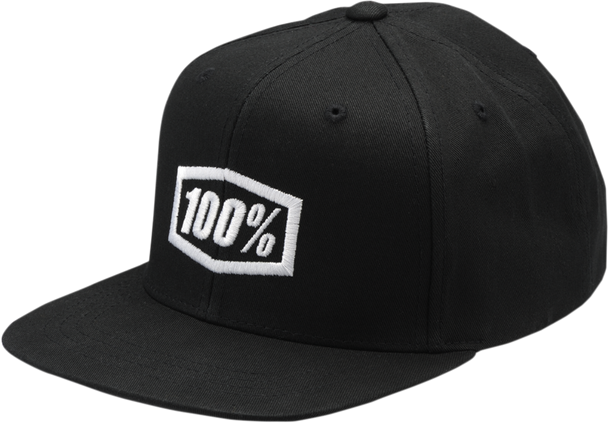 100% Youth Icon Snapback Hat - Black/White 20047-00000
