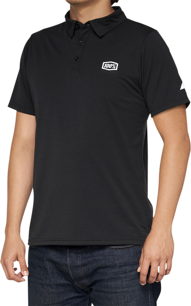 100% Corpo Polo Shirt - Black/Gray - Large 35019-057-12