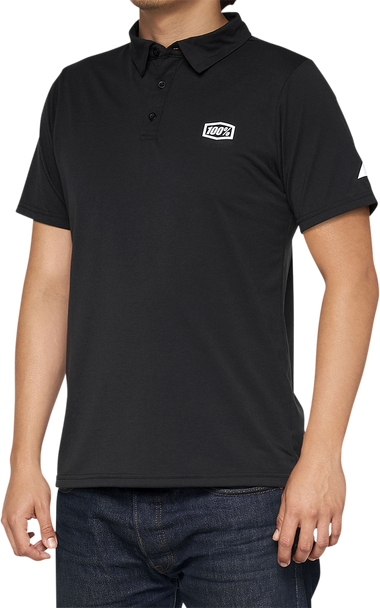 100% Corpo Polo Shirt - Black/White - Large 35019-011-12