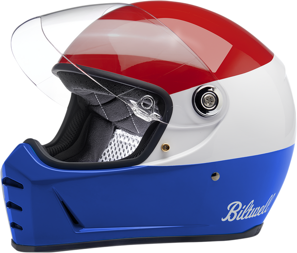 BILTWELL Lane Splitter Helmet - Gloss Podium Red/White/Blue - XL 1004-549-105