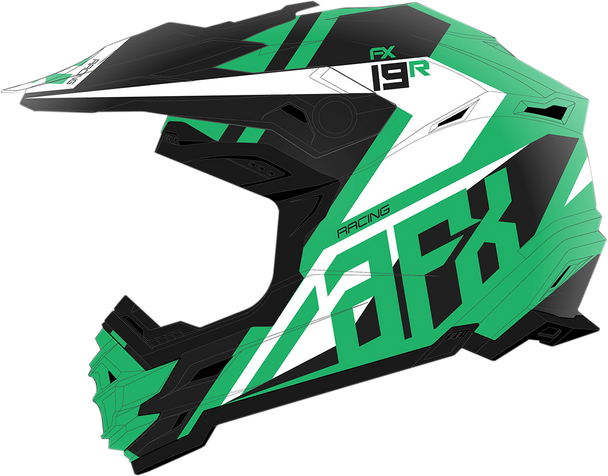 AFX FX-19R Helmet - Racing - Matte Green - 2XL 0110-7082