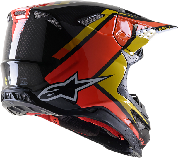 ALPINESTARS Supertech M10 Helmet - Meta 2 - MIPS® - Black/Yellow/Orange - Small 8300422-1549-SM