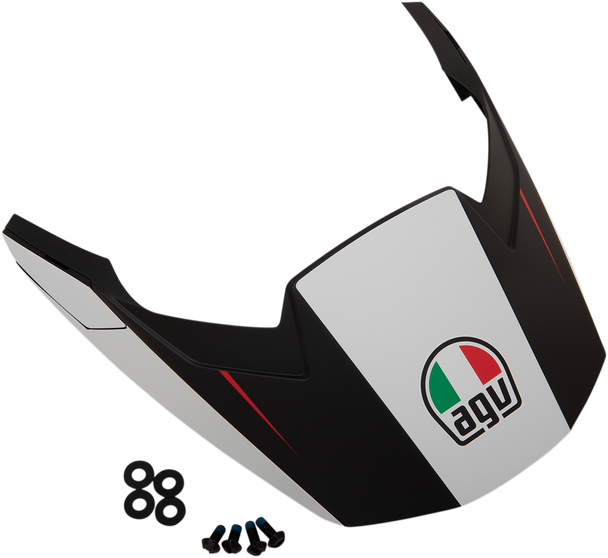 AGV AX9 Peak - Black/White/Red 21KIT76337003 N