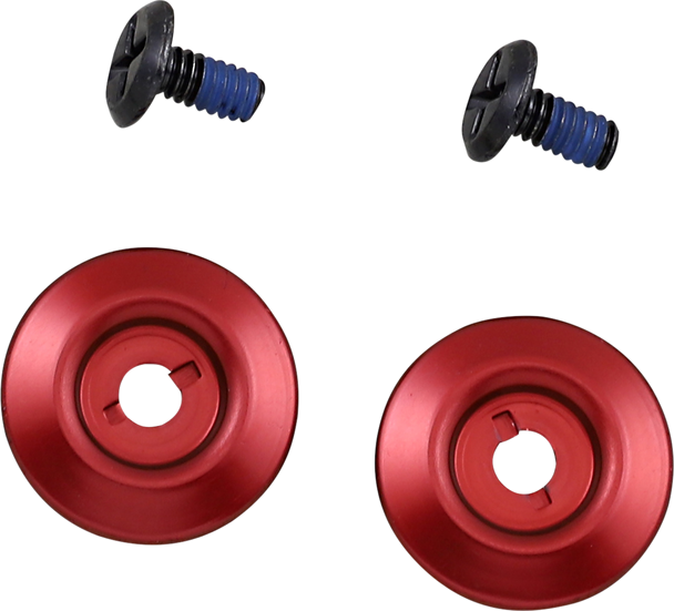 BILTWELL Gen 2 Hardware Kit - Black Screw - Red Baseplate 0034-150-64