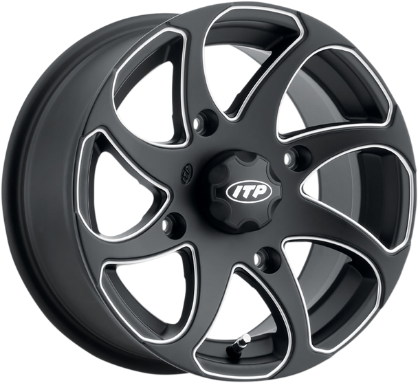 ITP Twister® Directional Wheel - Front/Rear | Left - Milled Black - 14x7 - 4/156 - 5+2 1422329727BL