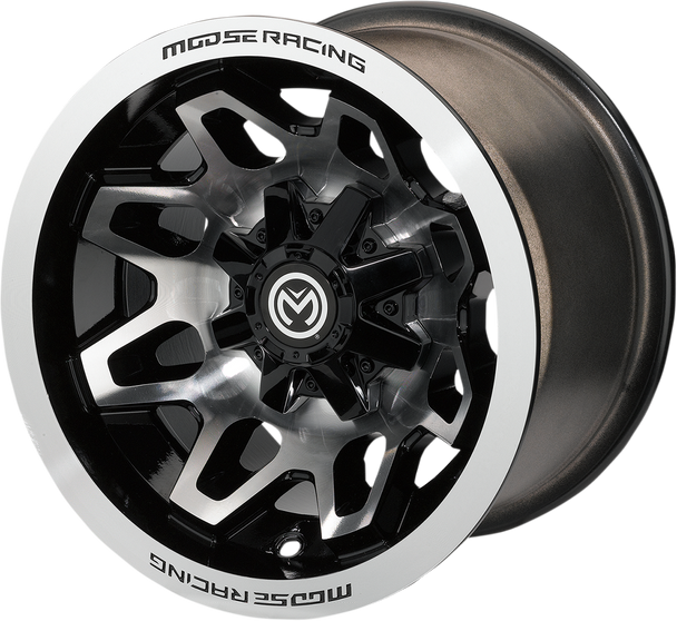 MOOSE UTILITY 416X Wheel - Front/Rear - Machined Black - 14x7 - 4/110 - 5+2 416147110GBMF55
