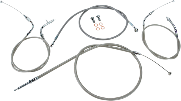 BARON Cable Line Kit - 12" - 14" - XVS650CU - Stainless Steel BA-8014KT-12
