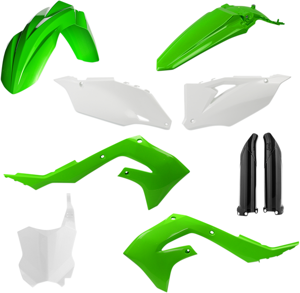 ACERBIS Full Replacement Body Kit - OE Green/White/Black - Kawasaki 2736296345