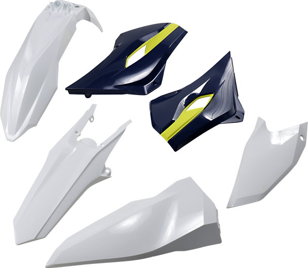 UFO Body Kit - White/Blue/Yellow - Husqvarna HUKIT615-999W