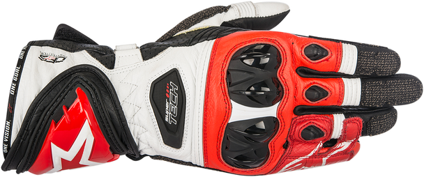 ALPINESTARS Supertech Gloves - Black/White/Red - 3XL 3556017-123-3X