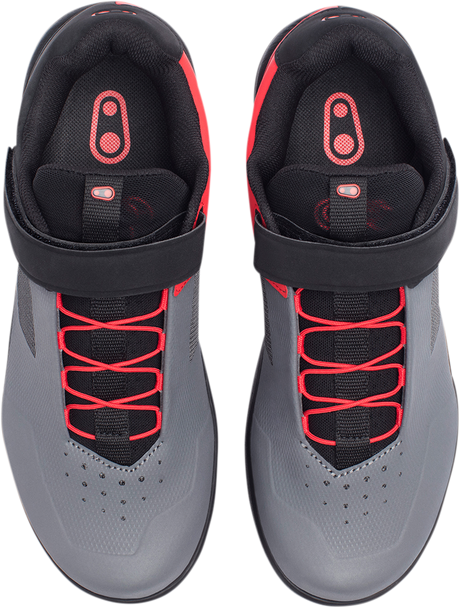 CRANKBROTHERS Stamp Speedlace Shoes - Gray/Red - US 11 STS07030A-11.0