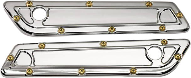 CARL BROUHARD DESIGNS Elite Series Saddlebag Hinge Covers - Chrome BBL-001-C