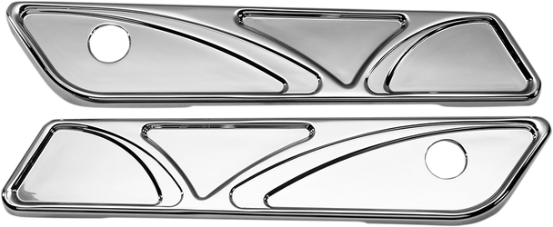 CARL BROUHARD DESIGNS Elite Series Saddlebag Hinge Covers - Chrome SBL-001-C