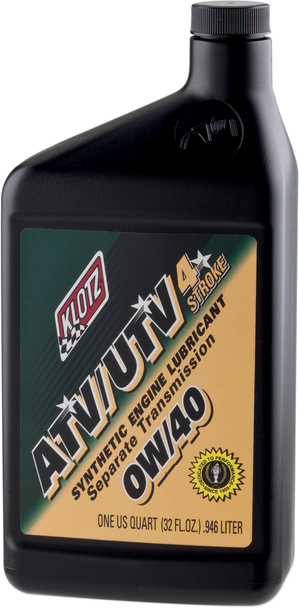 KLOTZ OIL ATV Synthetic 4T Engine Oil - 0W-40 - 1 U.S. quart ATVUTV-040