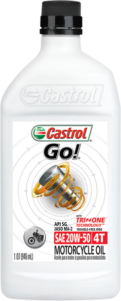 CASTROL Go! Mineral 4T Engine Oil - 20W-50 - 1 U.S. quart 15B650