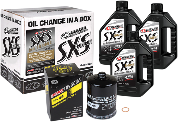 MAXIMA RACING OIL SXS Synthetic Oil Change Kit - Polaris - 5W-50 90-189013