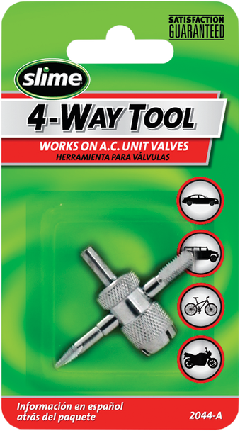 SLIME Tire Valve Tool 4-Way 2044-A