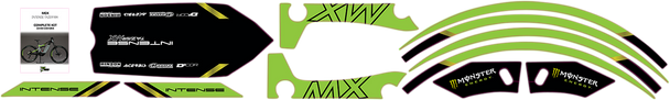 D'COR VISUALS Graphics Kit for Tazer MX - Monster Energy 10-80-100-MEK