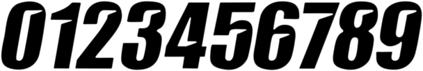 D'COR VISUALS Slash Number Plate - #9 - Black - 7" 45-31-9