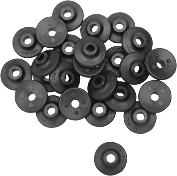 FAST-TRAC Extra Large Backer Plates - Black - Round - 24 Pack 600RX-24