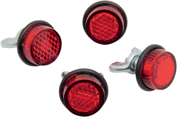 CHRIS PRODUCTS License Plate Reflectors - 4ct - Red CH4R