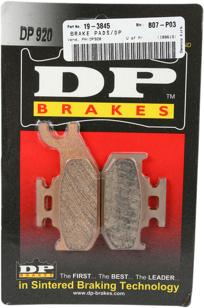 DP BRAKES Sintered Brake Pads DP920