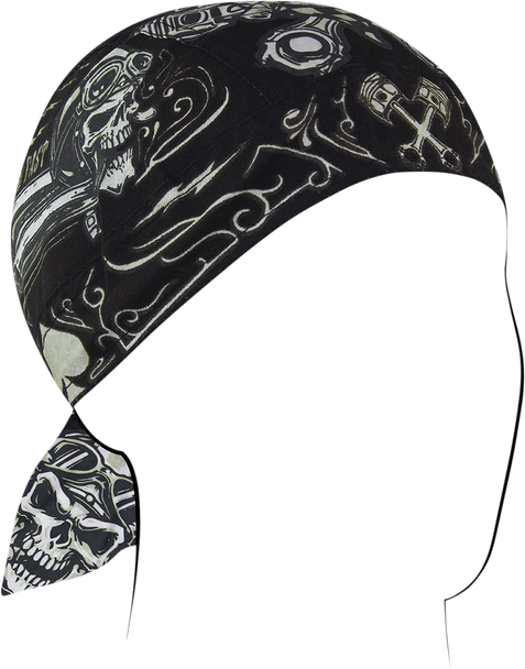 ZAN HEADGEAR Flydanna® Cotton - Biker Skull Z712