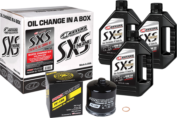 MAXIMA RACING OIL SXS Synthetic Oil Change Kit - Polaris Turbo - 10W-50 90-219013-TXP