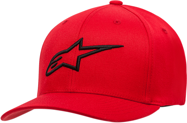 ALPINESTARS Ageless Hat- Curved Bill - Red/Black - Large/XL 1017810103010LX