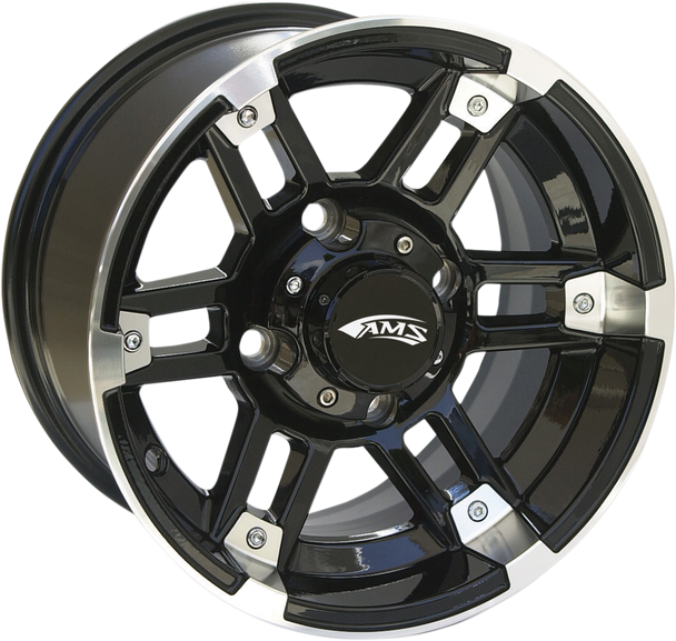 AMS Wheel - Front/Rear - Machined Black - 12x7 - 4/110 - 5+2 2709-031AB