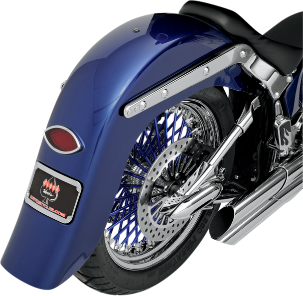KLOCK WERKS Benchmark 4" Stretched Rear Fender - Frenched - Steel - For Custom Application - 7.125" Width KW05-02-0400E
