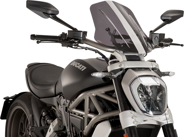 PUIG HI-TECH PARTS New Generation Windscreen - Smoke - Diavel 8922H