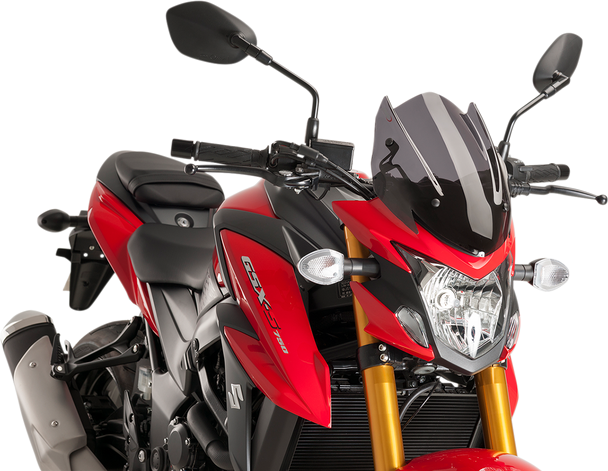 PUIG HI-TECH PARTS New Generation Windscreen - Dark Smoke - GSXS750 9435F