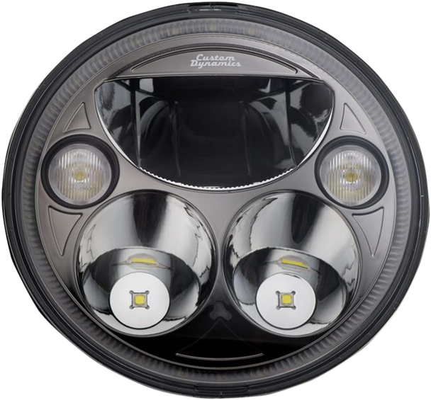 CUSTOM DYNAMICS LED Headlight - 7" - Black - Each CDTB-7-B